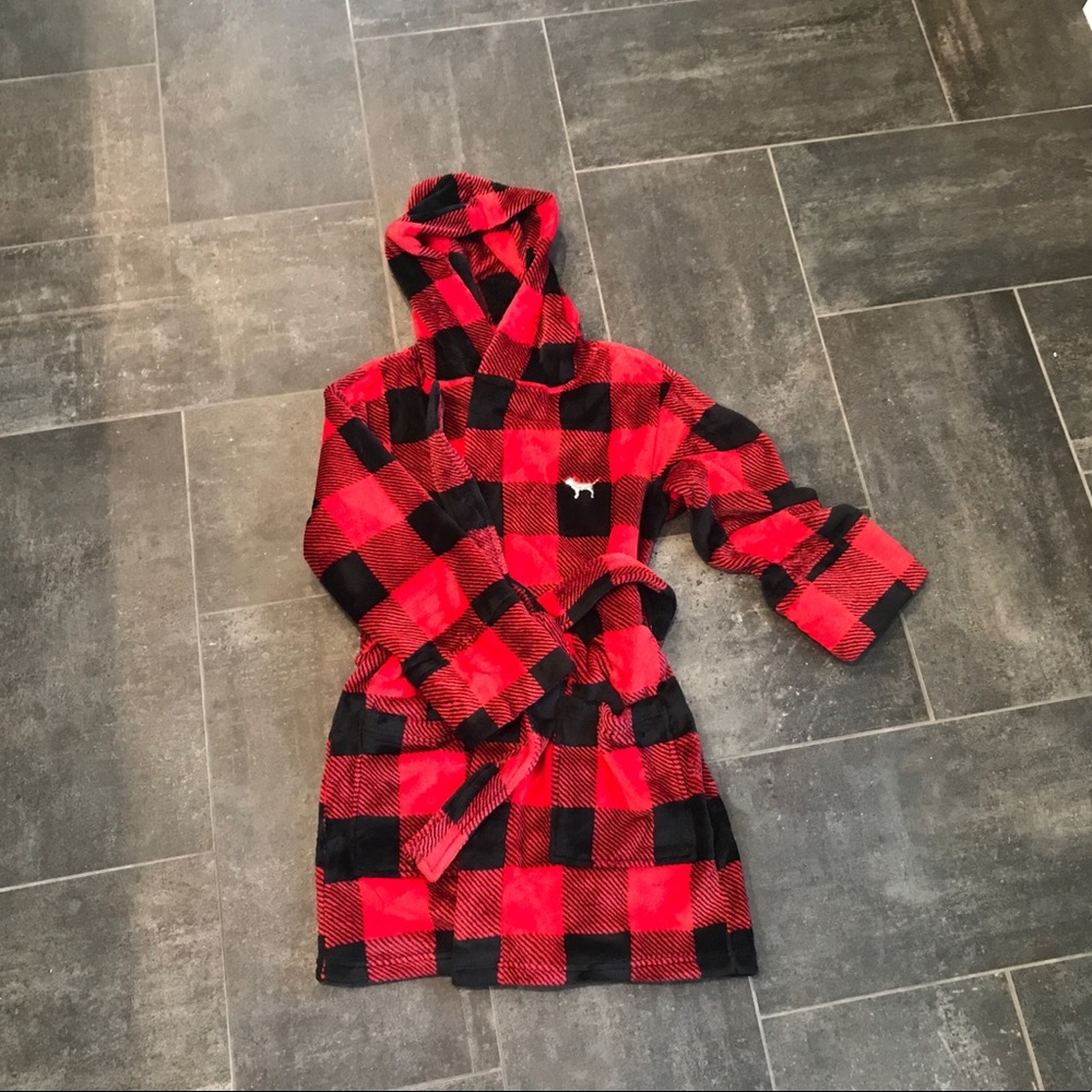 VS Pink Checkered Robe - Picture 2 of 4